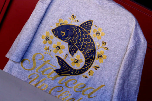Koi Fish Gray Tee